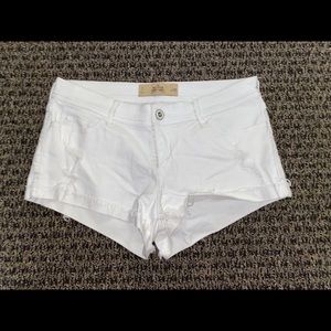 Hollister White Low Rise Jean Shorts